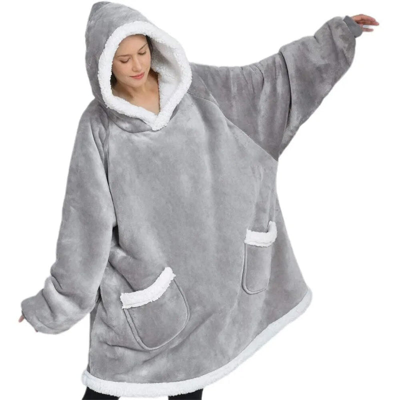 Oversized Hoodie Deken Met Mouwen!